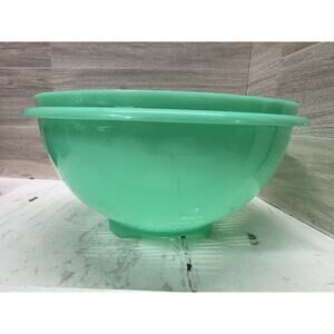 Vintage Tupperware Colander Strainer Bowl Jadeite Green #339
